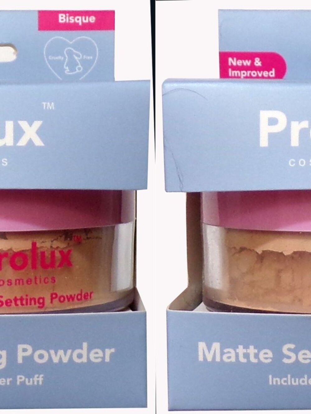 PROLUX Cosmetics MATTE Setting Powder With Puff ~ Bisque (Set of 2)